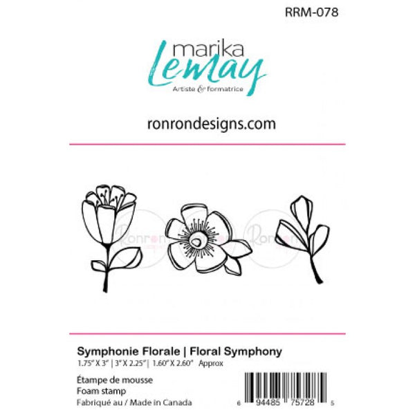 Ronron Designs, Foam Stamps, Floral Symphony - Scrapbooking Fairies