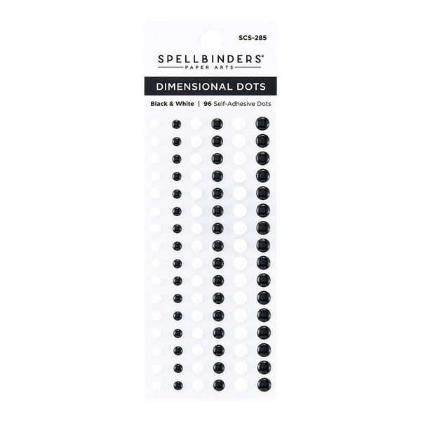 Spellbinders Dimensional Enamel Dots, Black & White (SCS-285)