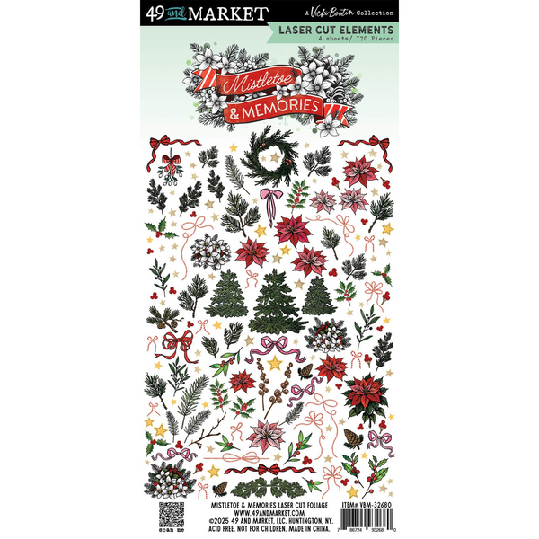 49 and Market Laser Cut Outs, Foliage, Mistletoe And Memories (VBM-32680)