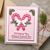 Creative Expressions, Sue Wilson Festive Shadowed Sentiments, Wishing You Peace Love & Joy Craft Die