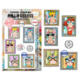 AALL And Create A7 #TP-1378 Photopolymer Clear Stamp Set, Miss Dee First Class by Janet Klein