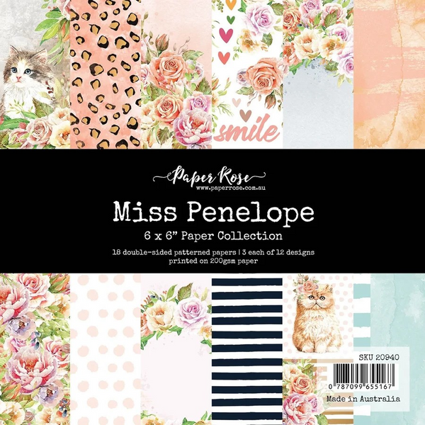 Paper Rose, 6"x6" Paper Collection, Miss Penelope (20940)