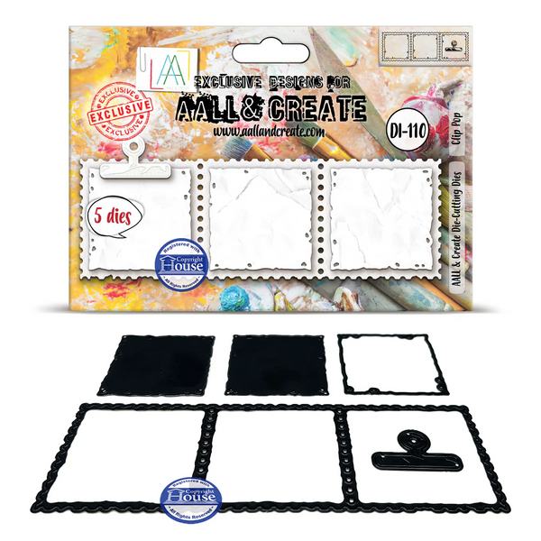 AALL And Create, #DI-110 Clip Pop, Designed by Autour De Mwa & Co., Die-cutting Die Set