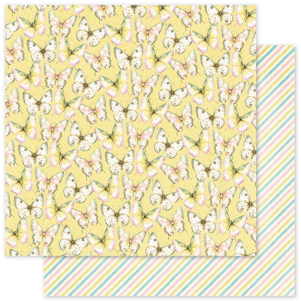 Paper Rose, 12X12 Double Sided Paper, Bunny Hollow Basics - C (36223)
