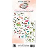 49 And Market, Rub-On Transfer Set 6"X12", Kaleidoscope, Botanical (KAL-27198)