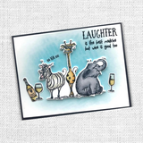 Paper Rose Clear Stamps 4"X6", Laughing Animals (17592)