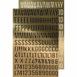 Tim Holtz Idea-Ology, Metallic Stickers, Alpha Gold (TH93560)