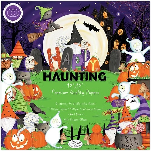 Craft Consortium, Double-Sided Paper Pad 12"X12" 30/Pkg, Happy Haunting, 20 Designs (CCPPAD022)