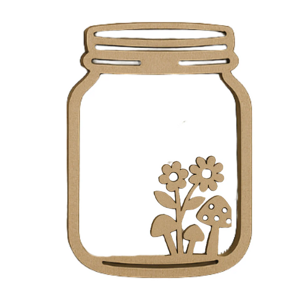 CrafTreat 3D Shaker Chipboard, Mason Jar
