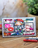 AALL And Create A7 #TP-1377 Photopolymer Clear Stamp Set, Paper Hug by Janet Klein