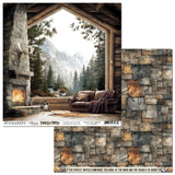 49 And Market, Timber And Tweed, Double-Sided Cardstock 12"X12", Fireplace (DTT-34660)