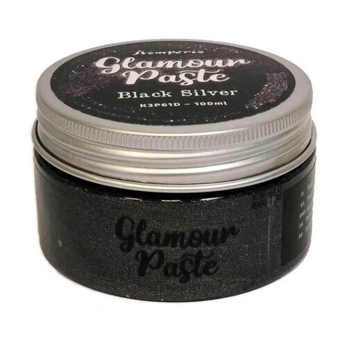 Stamperia, Glamour Paste 100 ml., Black Silver