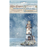 Stamperia, Assorted Mini Rice Paper Backgrounds A6 8/Sheets, Silent Sea (DFSAK6040)