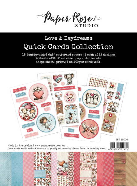 Paper Rose, 6x8 Quick Cards Collection, Love & Daydreams (36004)