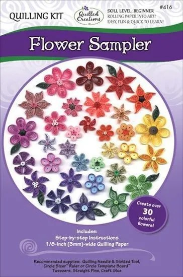 Quilled Creations, Quilling Kit, Flower Sampler (#416)