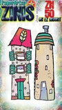 PaperArtsy, Zini 50 (Zinski Mini 50), Red Rubber Stamp