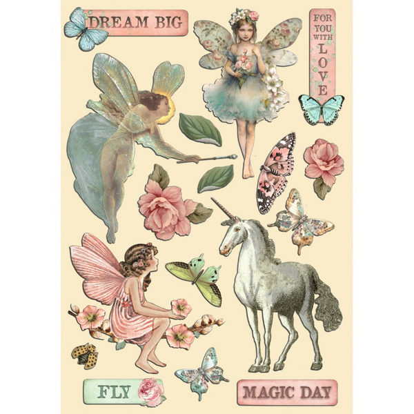 Stamperia, Colored Wooden Shapes A5, Wonderland (KLSP-163)