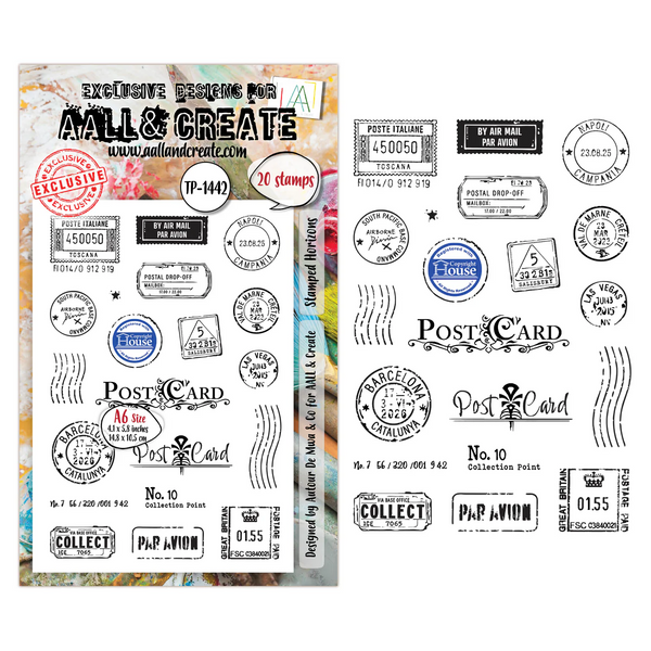 AALL And Create A6 #TP-1442 Photopolymer Clear Stamp Set, Stamped Horizons by Autour De Mwa & Co.