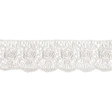 Simplicity Scalloped Rose Venice Lace 1.75" Width, White, (Sold by the Yard)