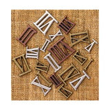 Prima, Sunrise Sunset Mechanicals Metal Vintage Trinkets, Mini Roman Numerals .5" To .75", 20/Pkg