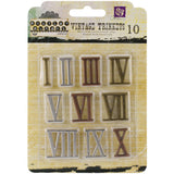 Prima, Sunrise Sunset Mechanicals Metal Vintage Trinkets, Roman Numerals 1", 10/Pkg (960247)