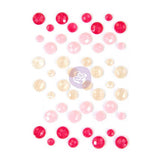 Prima Marketing Say It In Crystals Adhesive Embellishments Julie Nutting, Assorted Dots, 48/Pkg