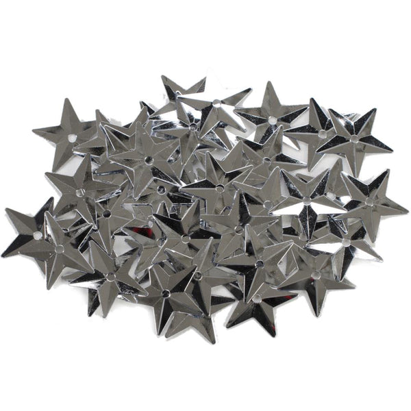 Darice, Star Sequins 18mm 50/Pkg, Silver Color