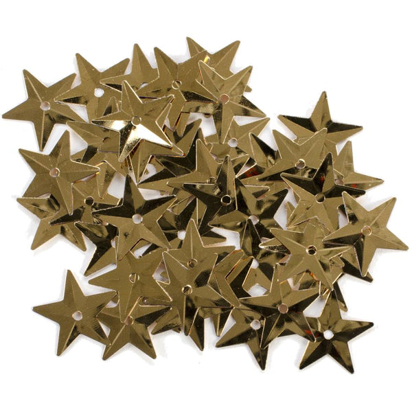 Darice, Star Sequins 18mm 50/Pkg, Gold Color