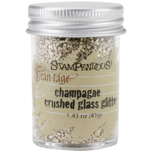 Stampendous Frantage Crushed Glass Glitter 1.41oz, Champagne - Scrapbooking Fairies