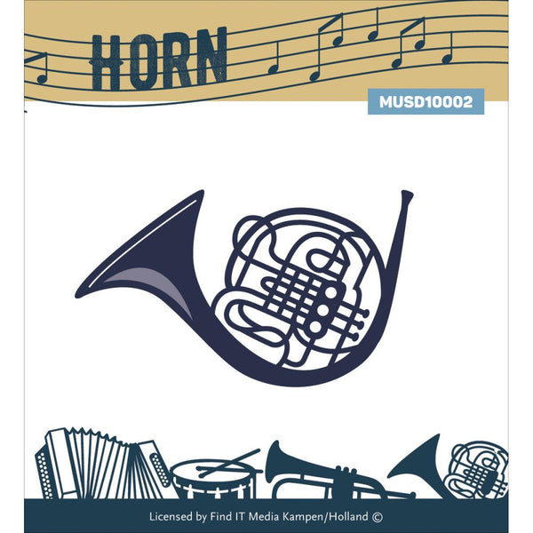 Find It Trading Music Series Die, Horn - Scrapbooking Fairies
