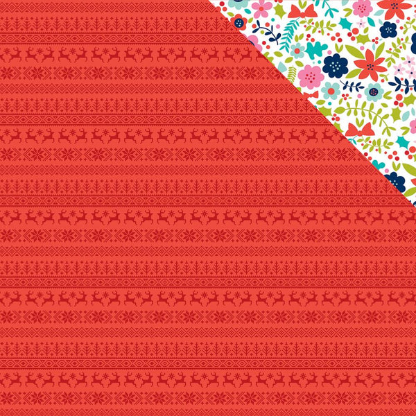 Bella Blvd, Holly Jolly Christmas Double-Sided Cardstock 12"X12", Sweater Weather - Scrapbooking Fairies