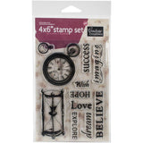 Couture Creations, 4x6" Hearts Ease Collection, Time Goes On, Clear Stamps - Scrapbooking Fairies