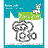 Lawn Fawn, Lawn Fawn Clear Stamps 3"X2" & Custom Craft Die, I Love You (calyptus), Stamps & Dies Combo