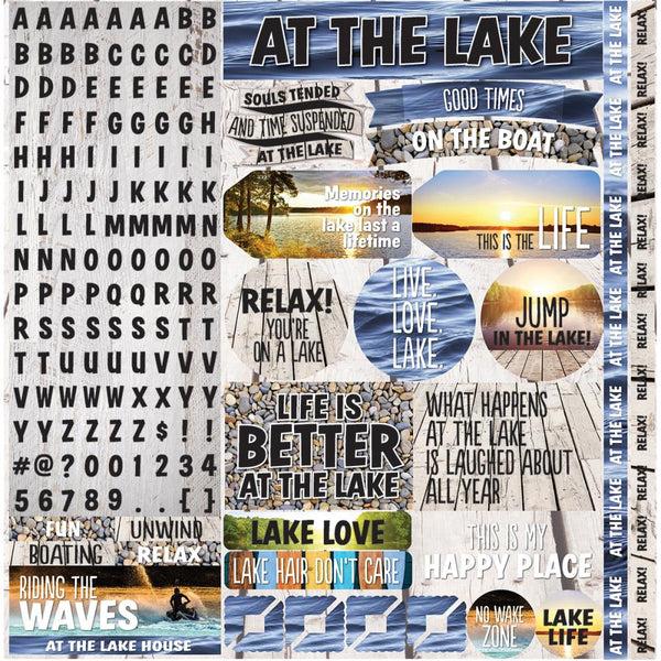 Lake Life Alpha Stickers 12"X12" - Scrapbooking Fairies