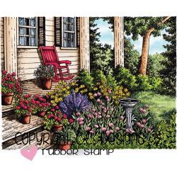 C.C Designs, Cling Stamp 4.5"X3.413" Back Porch