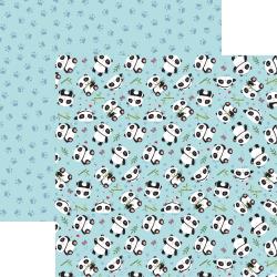 Reminisce, Panda-Monium Double-Sided Cardstock 12"X12",  Playful Panda