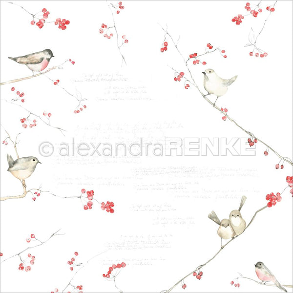 Alexandra Renke Autumn Design Paper 12"X12", Birds & Berries