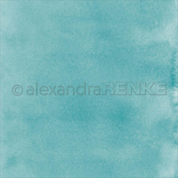 Alexandra Renke Travel Design Paper 12"X12", Mimi's Watercolor Turquoise