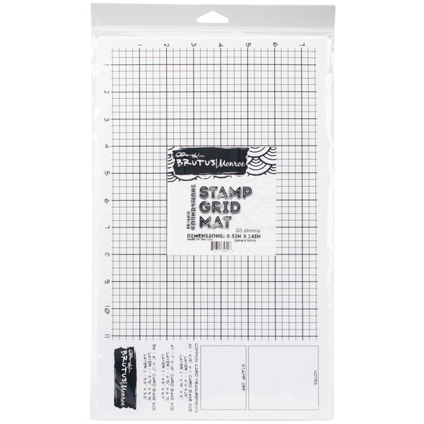 Brutus Monroe 8.5"X14" Grid Paper Stack 25 Sheets