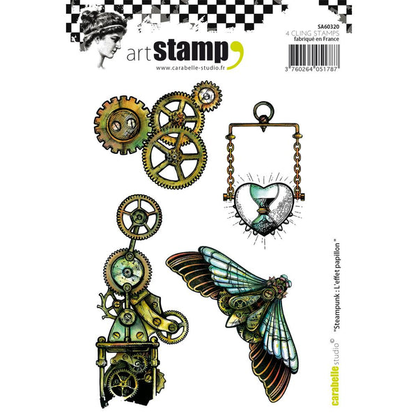 Carabelle Studio Cling Stamp A6, Steampunk: Butterfly Effect - Scrapbooking Fairies
