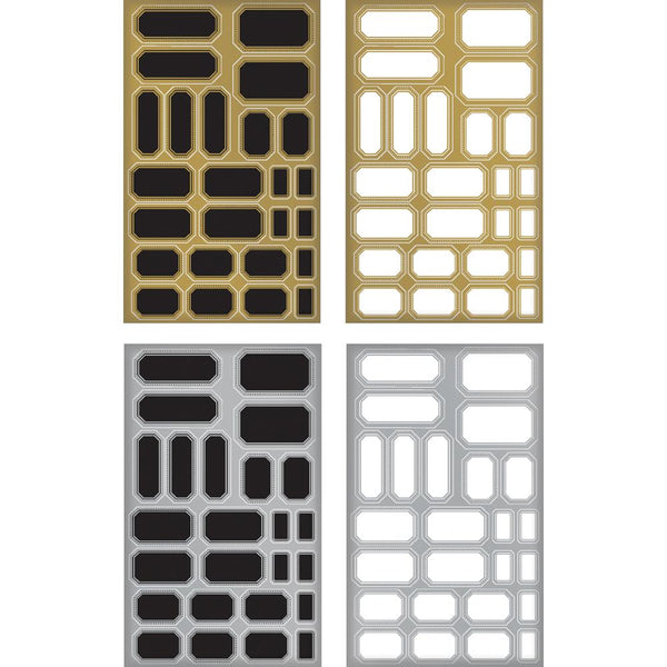 Tim Holtz Idea-Ology Metallic Stickers 4.75"X7.75" 4/Pkg, Labels - Scrapbooking Fairies