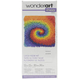 Caron Wonderart Latch Hook Kit 12"X12", Tie Dye