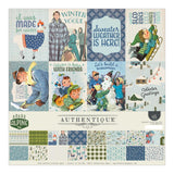 Authentique Collection Kit 12"X12", "Alpine", Alpine Eight, Double-Sided Paper w/ Stickers Sheet - Scrapbooking Fairies
