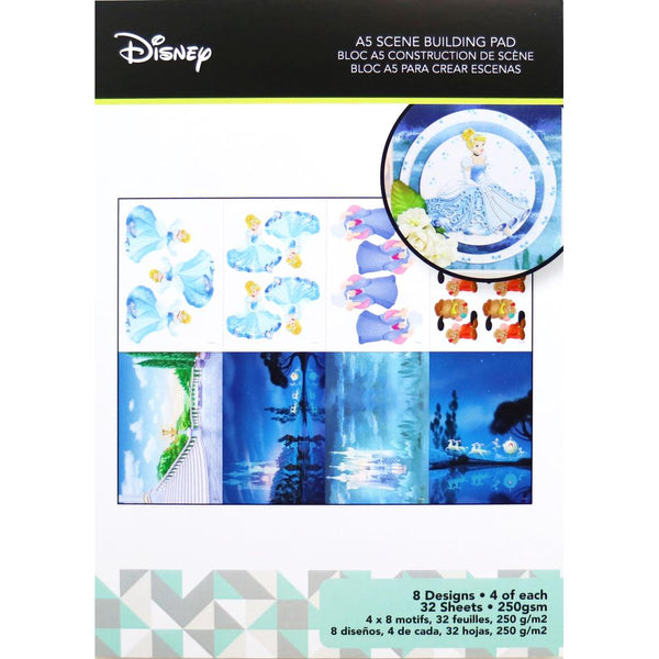 Disney Cinderella A5 Scene Building Pad 32 Sheet - Scrapbooking Fairies