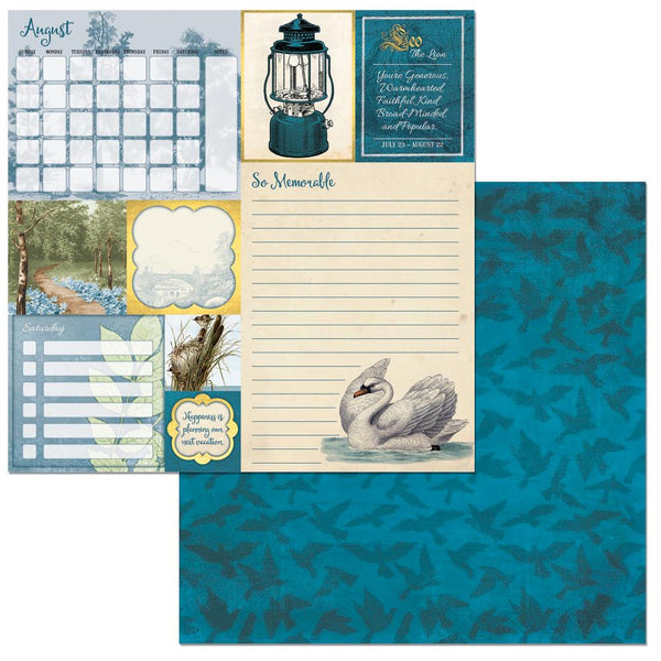 BoBunny, On This Day Double-Sided Cardstock 12"X12", August - Scrapbooking Fairies