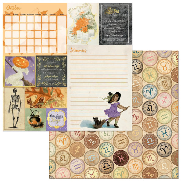 BoBunny, On This Day Double-Sided Cardstock 12"X12", October - Scrapbooking Fairies