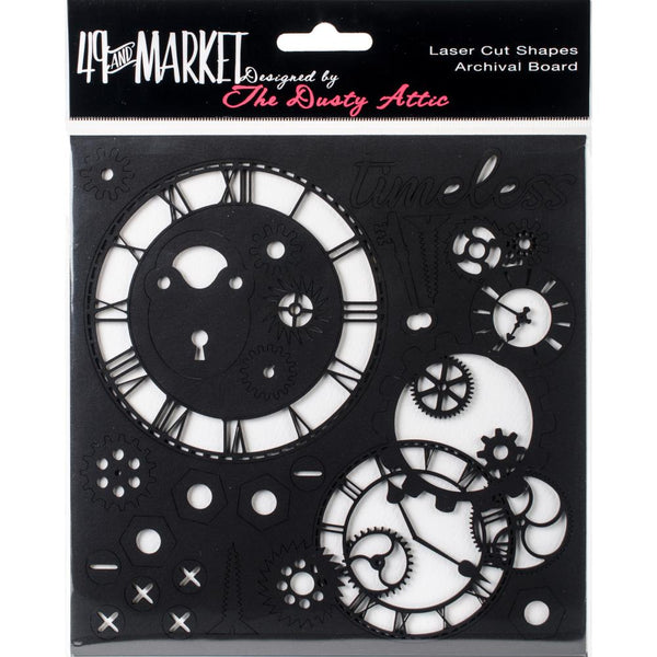 49 & Market Archival Chipboard 6"x6", Timeless Black - Scrapbooking Fairies