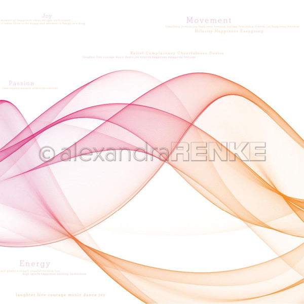 Alexandra Renke Color Waves International Paper/Cardstock 12"X12", Pink/Orange