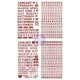 Prima Marketing Amelia Rose Glitter Stickers 4"X7" 4/Pkg, Everything Glitter Letters & Numbers