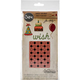 Sizzix Sidekick Side-Order Set By Tim Holtz, Birthday (Dies & Embossing Folder)